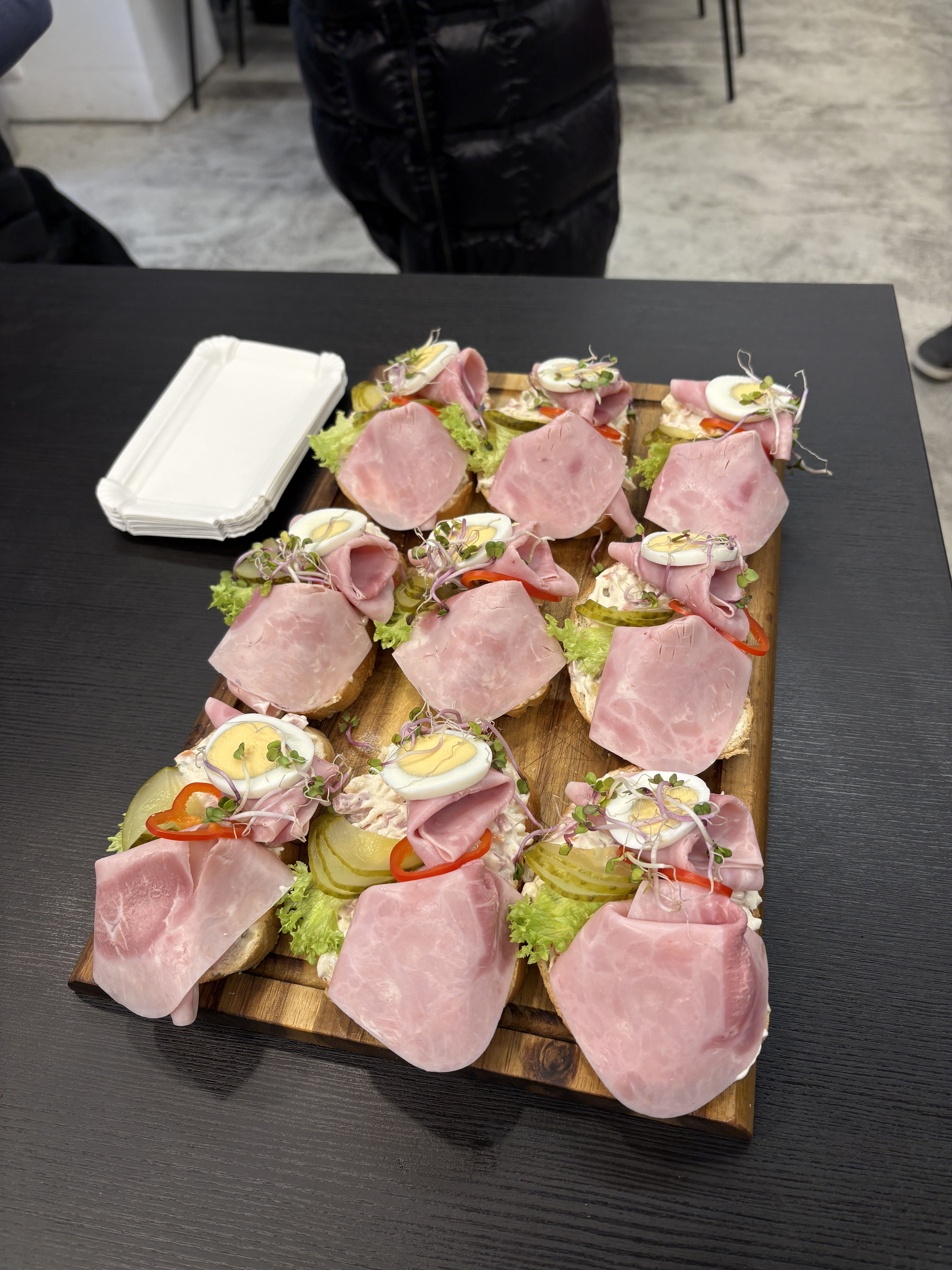 czech open faced sandwich