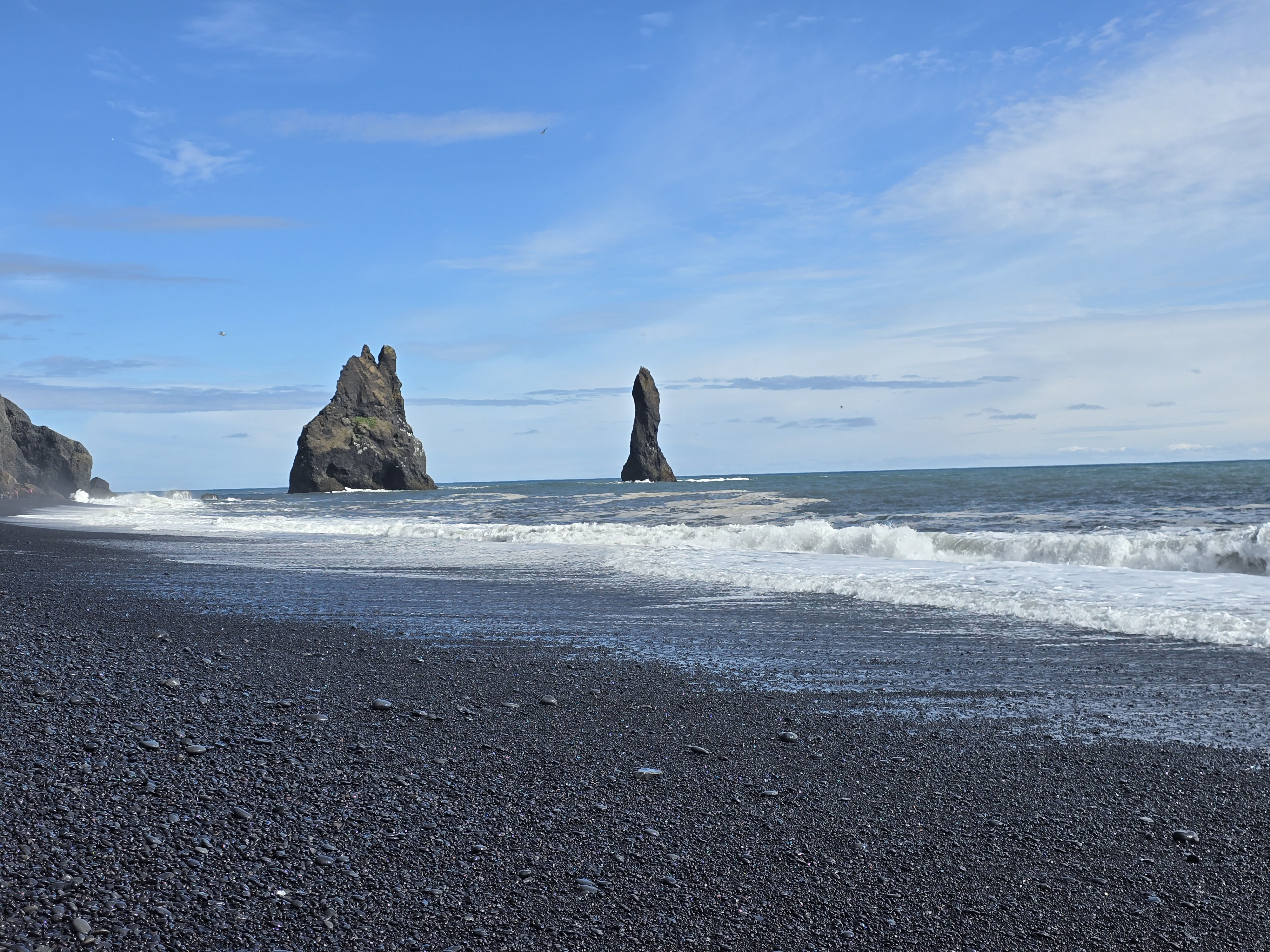 black sand beach